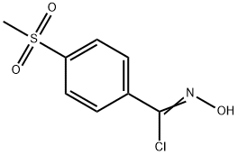 Benzenecarboximidoyl chloride, N-hydroxy-4-(methylsulfonyl)-, 572913-23-6, 结构式