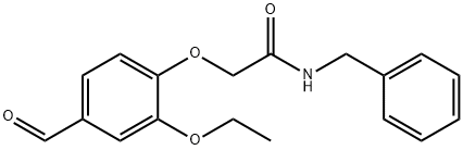 N-苄基-2-(2-乙氧基-4-甲酰基苯氧基)乙酰胺,575448-79-2,结构式