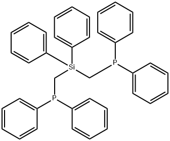 Diphenylbis(diphenylphosphinomethyl)sila 化学構造式