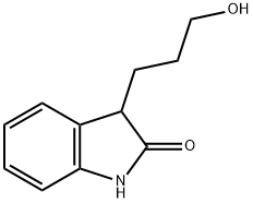3-(3-Hydroxypropyl)-1,3-dihydro-2H-indol-2-one 结构式