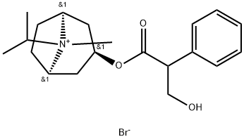 (endo,anti)-(±)-3-(3-hydroxy-1-oxo-2-phenylpropoxy)-8-isopropyl-8-methyl-8-azoniabicyclo[3.2.1]octane bromide Struktur