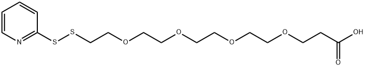 (2-pyridyldithio)-PEG4 acid Structure