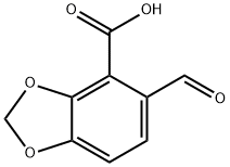 1,3-Benzodioxole-4-carboxylic acid, 5-formyl- Structure
