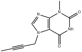 7-(2-Butyn-1-yl)-3,7-dihydro-3-methyl-1H-purine-2,6-dione Struktur