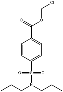 Benzoic acid, 4-[(dipropylamino)sulfonyl]-, chloromethyl ester Structure