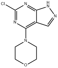 4-(6-氯-1H-吡唑并[3,4-D]嘧啶-4-基)吗啉 结构式