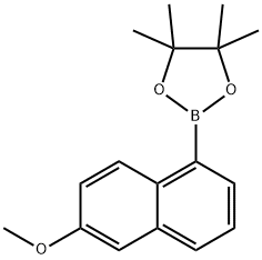 2-(6-Methoxy-naphthalen-1-yl)-4,4,5,5-tetramethyl-[1,3,2]dioxaborolane Structure