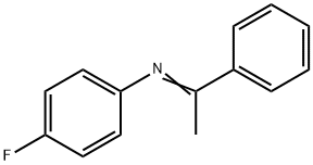 Benzenamine, 4-fluoro-N-(1-phenylethylidene)- Struktur