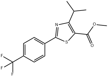 5-Thiazolecarboxylic acid, 4-(1-methylethyl)-2-[4-(trifluoromethyl)phenyl]-, methyl ester Struktur