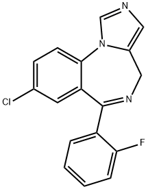 4H-Imidazo[1,5-a][1,4]benzodiazepine, 8-chloro-6-(2-fluorophenyl)- Structure