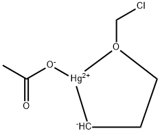 (acetato-O)[3-(chloromethoxy)propyl-C,O]mercury Structure