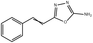 1,3,4-Oxadiazol-2-amine, 5-(2-phenylethenyl)- 结构式