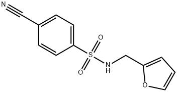 4-cyano-N-(furan-2-ylmethyl)benzene-1-sulfonamide 化学構造式