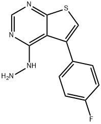 Thieno[2,3-d]pyrimidine, 5-(4-fluorophenyl)-4-hydrazinyl-