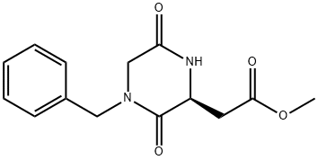 2-Piperazineacetic acid, 3,6-dioxo-4-(phenylmethyl)-, methyl ester, (2S)-,612506-99-7,结构式