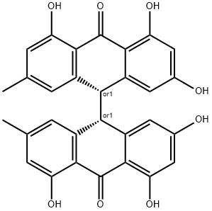 CIS-大黄素二蒽酮, 61281-19-4, 结构式