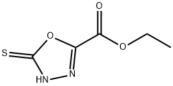 1,3,4-Oxadiazole-2-carboxylic acid, 4,5-dihydro-5-thioxo-, ethyl ester Structure