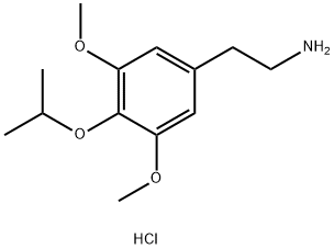 Benzeneethanamine, 3,5-dimethoxy-4-(1-methylethoxy)-, hydrochloride Struktur
