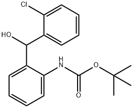 Carbamic acid, N-[2-[(2-chlorophenyl)hydroxymethyl]phenyl]-, 1,1-dimethylethyl ester Struktur