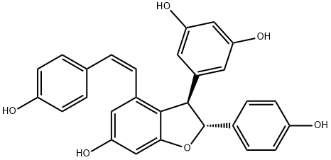 cis-ε-Viniferin, 62250-12-8, 结构式