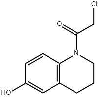 Ethanone, 2-chloro-1-(3,4-dihydro-6-hydroxy-1(2H)-quinolinyl)- Structure