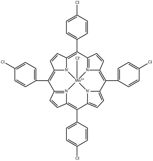 四对氯代苯基卟啉锰, 62613-31-4, 结构式