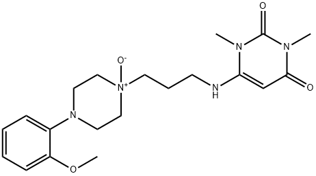 2,4(1H,3H)-Pyrimidinedione, 6-[[3-[4-(2-methoxyphenyl)-1-oxido-1-piperazinyl]propyl]amino]-1,3-dimethyl- Structure