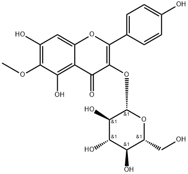 6-Methoxykaempferol 3-O-glucoside Structure