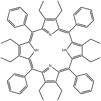 2,3,7,8,12,13,17,18-(octaethyl)-5,10,15,20-(tetraphenyl)porphyrin,63511-61-5,结构式