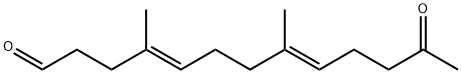 4,8-Tridecadienal, 4,8-dimethyl-12-oxo-, (4E,8E)- Struktur