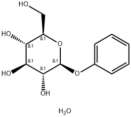Phenyl β-D-Glucopyranoside Monohydrate Structure