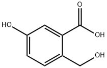 Benzoic acid, 5-hydroxy-2-(hydroxymethyl)- Struktur