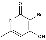 2(1H)-Pyridinone, 3-bromo-4-hydroxy-6-methyl-,63897-14-3,结构式