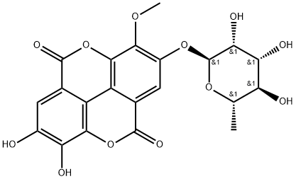 3-O-Methylellagic acid 4-O-rhamnoside Structure