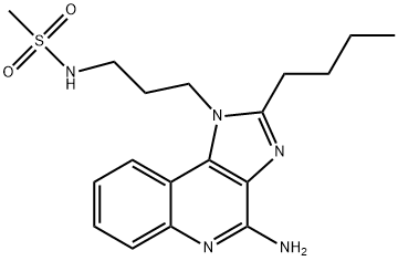 N-[3-(4-氨基-2-丁基咪唑并[4,5-C]喹啉-1-基)丙基]甲烷磺酰胺 结构式