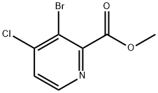 2-Pyridinecarboxylic acid, 3-bromo-4-chloro-, methyl ester Struktur