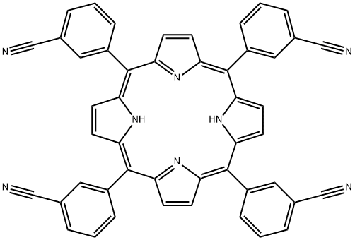 5,10,15,20-tetrakis(3-cyano)phenyl porphyrin Struktur