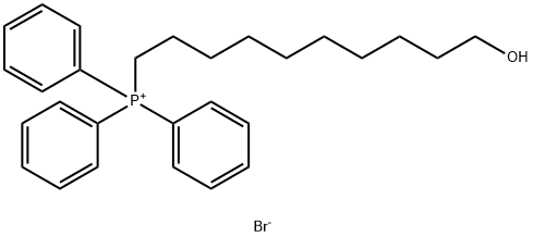 Phosphonium, (10-hydroxydecyl)triphenyl-, bromide (1:1) Structure