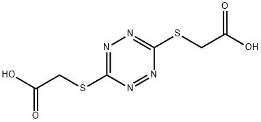 Acetic acid, 2,2'-[1,2,4,5-tetrazine-3,6-diylbis(thio)]bis- (9CI) Struktur