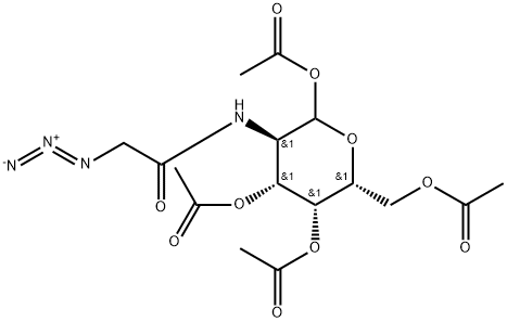 1,3,4,6-四-氧-乙酰基-2-[(叠氮乙酰基)氨基]-2-脱氧-β-D-吡喃半乳糖,653600-56-7,结构式