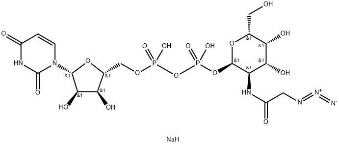 尿苷5'-二磷酸-N-乙酰叠氮氨基半乳糖胺二钠盐,653600-61-4,结构式