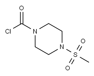 1-Piperazinecarbonyl chloride, 4-(methylsulfonyl)- Structure
