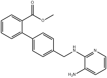 [1,1'-Biphenyl]-2-carboxylic acid, 4'-[[(3-amino-2-pyridinyl)amino]methyl]-, methyl ester,661485-12-7,结构式