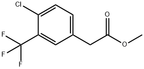 Benzeneacetic acid, 4-chloro-3-(trifluoromethyl)-, methyl ester Struktur