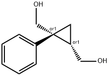 (1S，2R)-2-(hydroxymethyl)-1-phenylcyclopropyl]methanol, 66504-95-8, 结构式