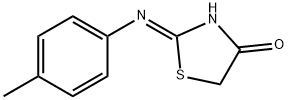(2Z)-2-[(4-methylphenyl)imino]-1,3-thiazolidin-4-one 结构式