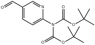 二(叔丁基)-5-甲酰基吡啶-2-基酰亚胺二碳酸酯, 666721-10-4, 结构式