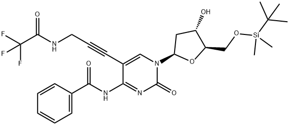 4-N-Benzoyl-5'-O-(tert-butyldimethylsilyl)-5-[3-(2,2,2-trifluoroacetamido)-prop-1-ynyl]-2'-deoxycytidine|