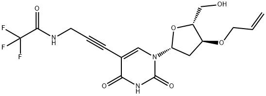 2'-Deoxy-3'-O-2-propenyl-5-[3-[(trifluoroacetyl)amino]-1-propyn-1-yl]-uridine Structure