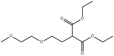 Propanedioic acid, 2-[2-(2-methoxyethoxy)ethyl]-, 1,3-diethyl ester Struktur
